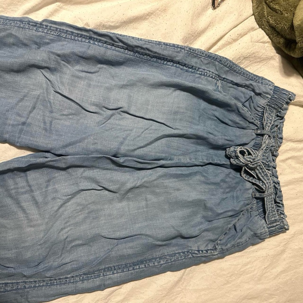 Knox Rose Denim Blue Smocked Pants